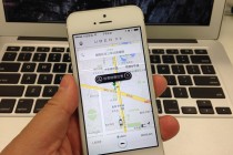 Uber map on smartphone